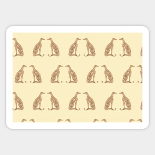 Double Greyhounds - Gold Sticker